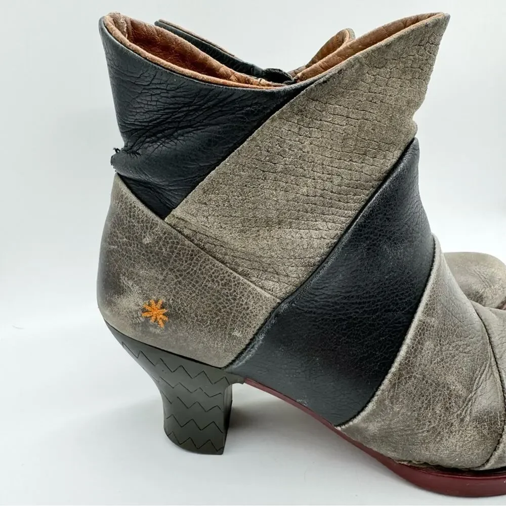 Art Company Womens Harlem 1092 Artsy Mid Heel Ankle Boot Grey/Black Size‎ 38